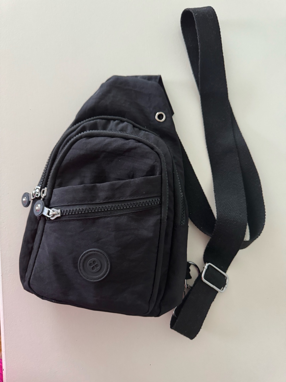 Black Crossbody Sling Bag - Casual Everyday Carry